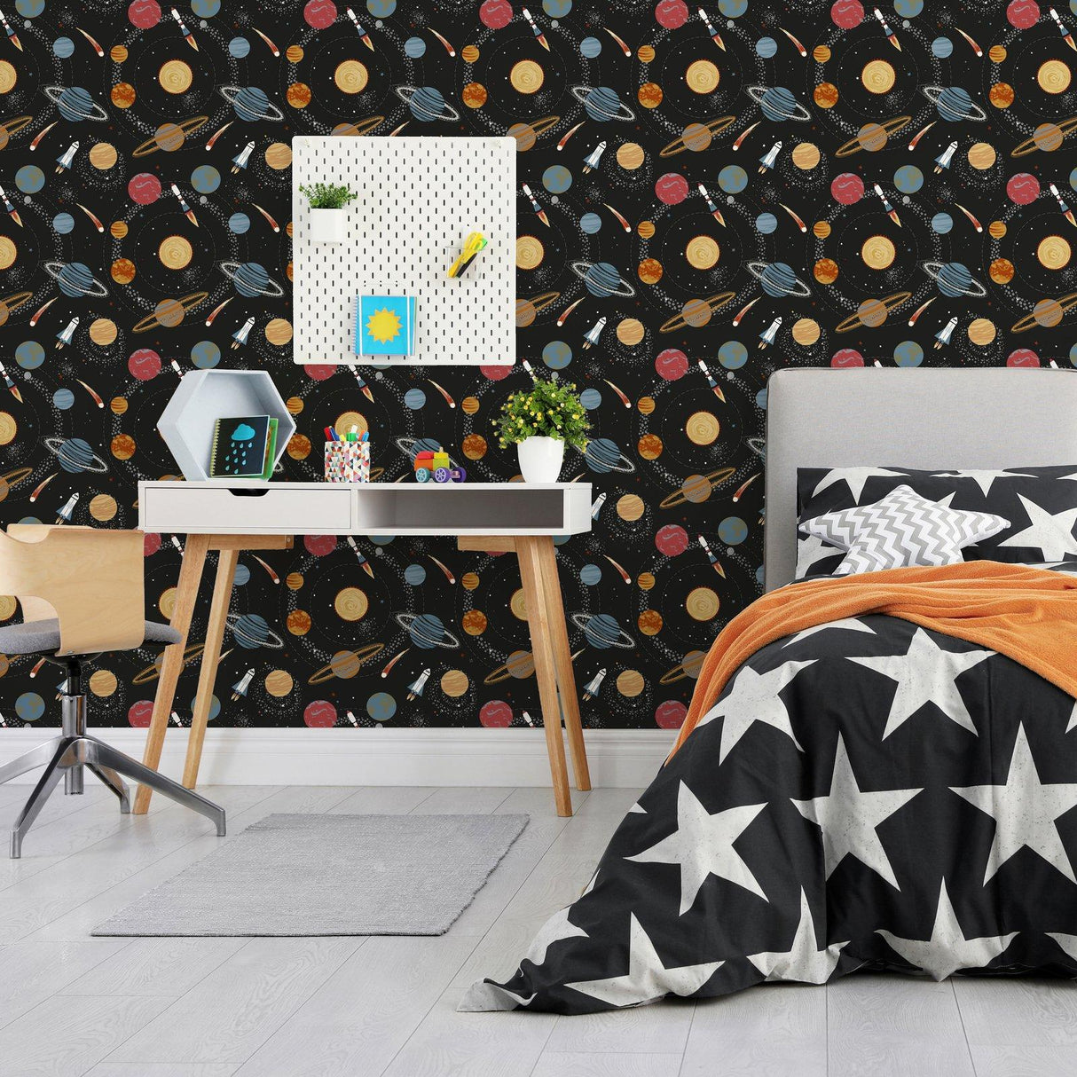 Galerie G78596 Kids and Teens Solar System Black Wallpaper G78596 Black Wallpaper
