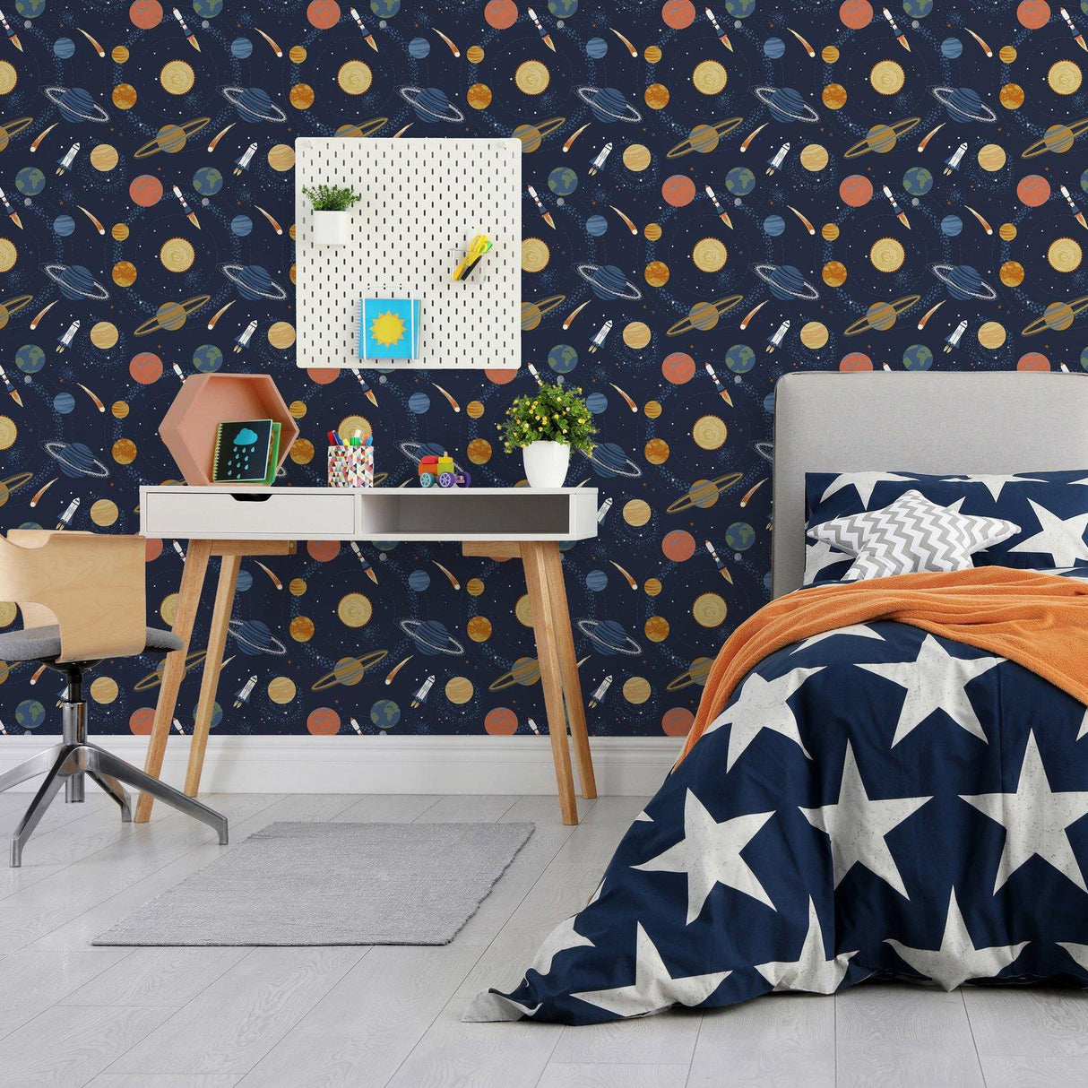 Galerie G78597 Kids and Teens Solar System Blue Wallpaper G78597 Blue Wallpaper