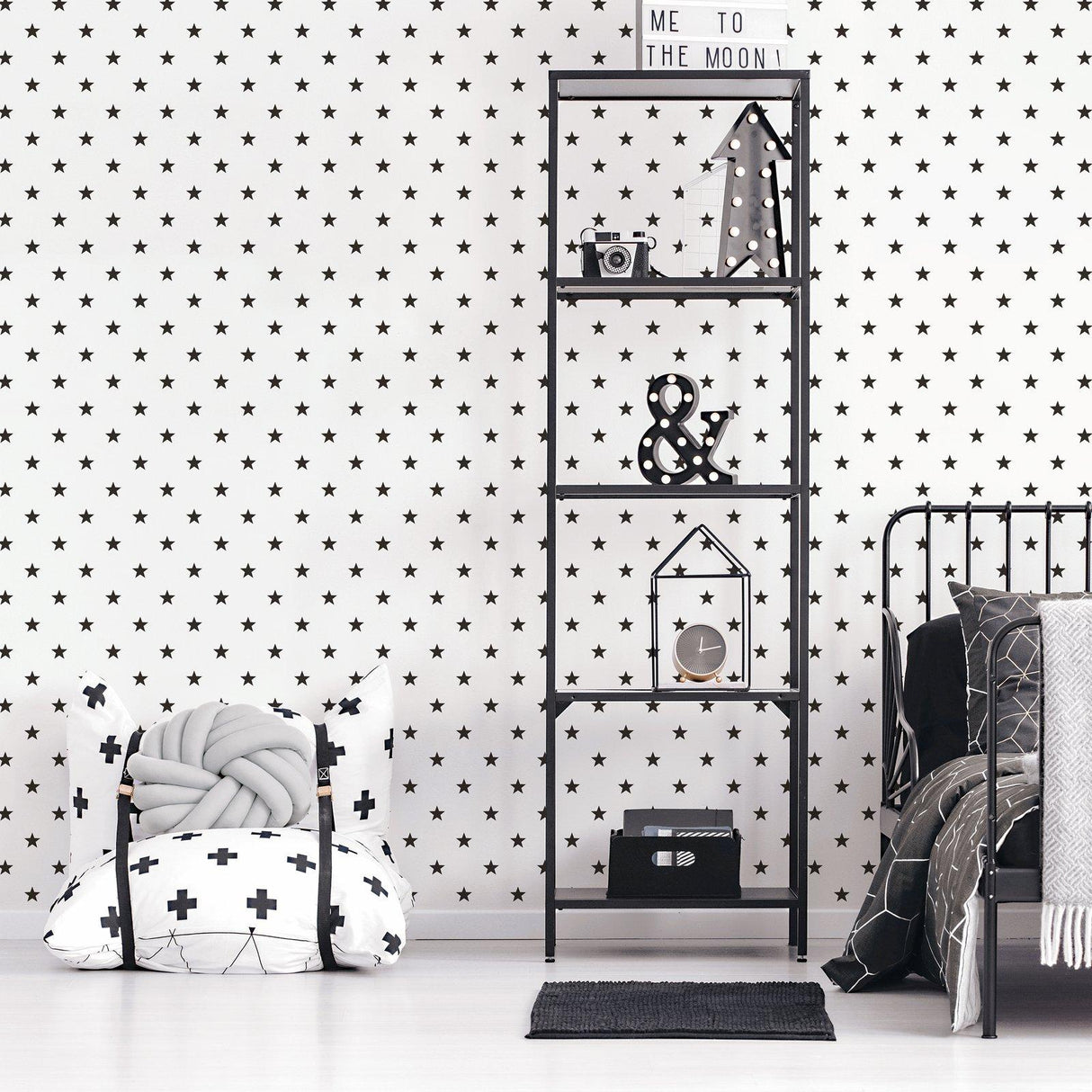 Galerie G78598 Kids and Teens Stars Black Wallpaper G78598 Black Wallpaper