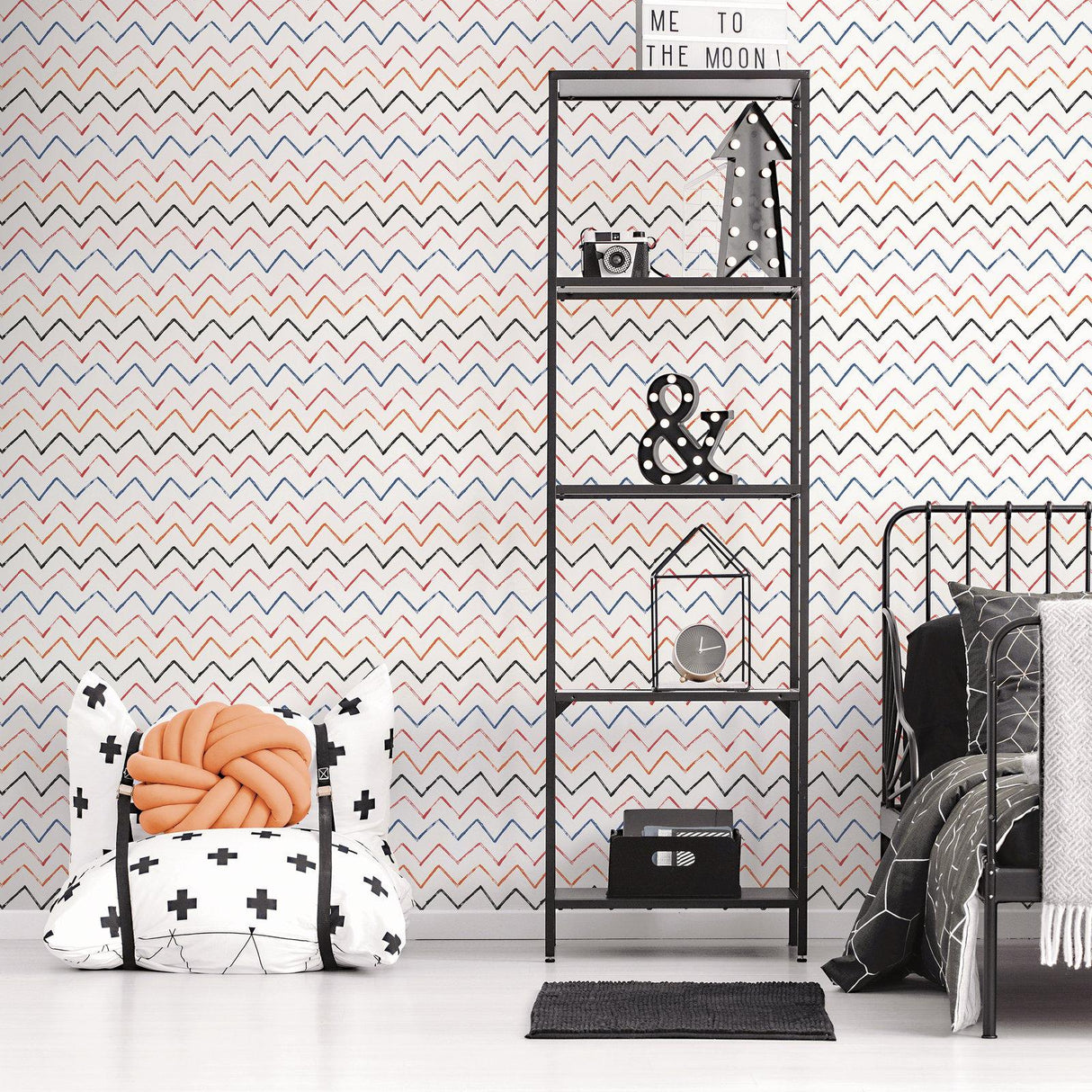 Galerie G78604 Kids and Teens Zig Zag Red Wallpaper G78604 Red Wallpaper