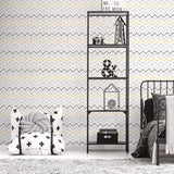 Galerie G78605 Kids and Teens Zig Zag Yellow Wallpaper G78605 Yellow Wallpaper
