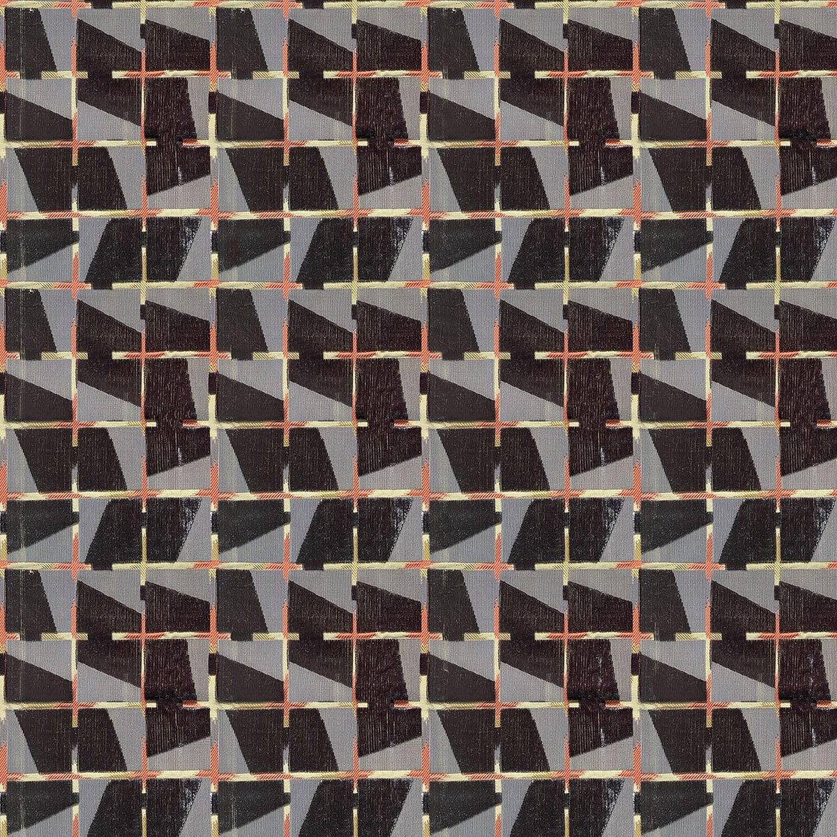 Gaston Y Daniela REYEZUELO BLACK/NARANJA Upholstery Fabric