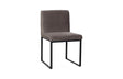 Phillips Collection Frozen Dining Velvet Taupe Matte Black Metal Frame Chair