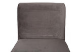 Phillips Collection Frozen Dining Velvet Taupe Matte Black Metal Frame Chair