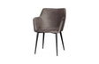 Phillips Collection Sienna Dining , Set Of 2 Velvet Taupe Matte Black Metal Frame Chair