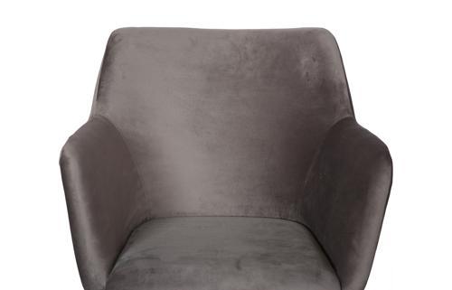 Phillips Collection Sienna Dining , Set Of 2 Velvet Taupe Matte Black Metal Frame Chair