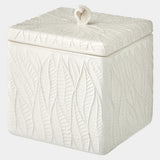 Global Views Foglia Foglia Box-White-Lg 9"H x 8"W x 8"D Box