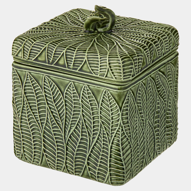 Global Views Foglia Foglia Box-Green-Sm 6"H x 5"W x 5"D Box