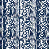 Schumacher Zebra Palm Woven Indoor/Outdoor Navy Fabric