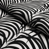Schumacher Zebra Palm Woven Indoor/Outdoor Black Fabric