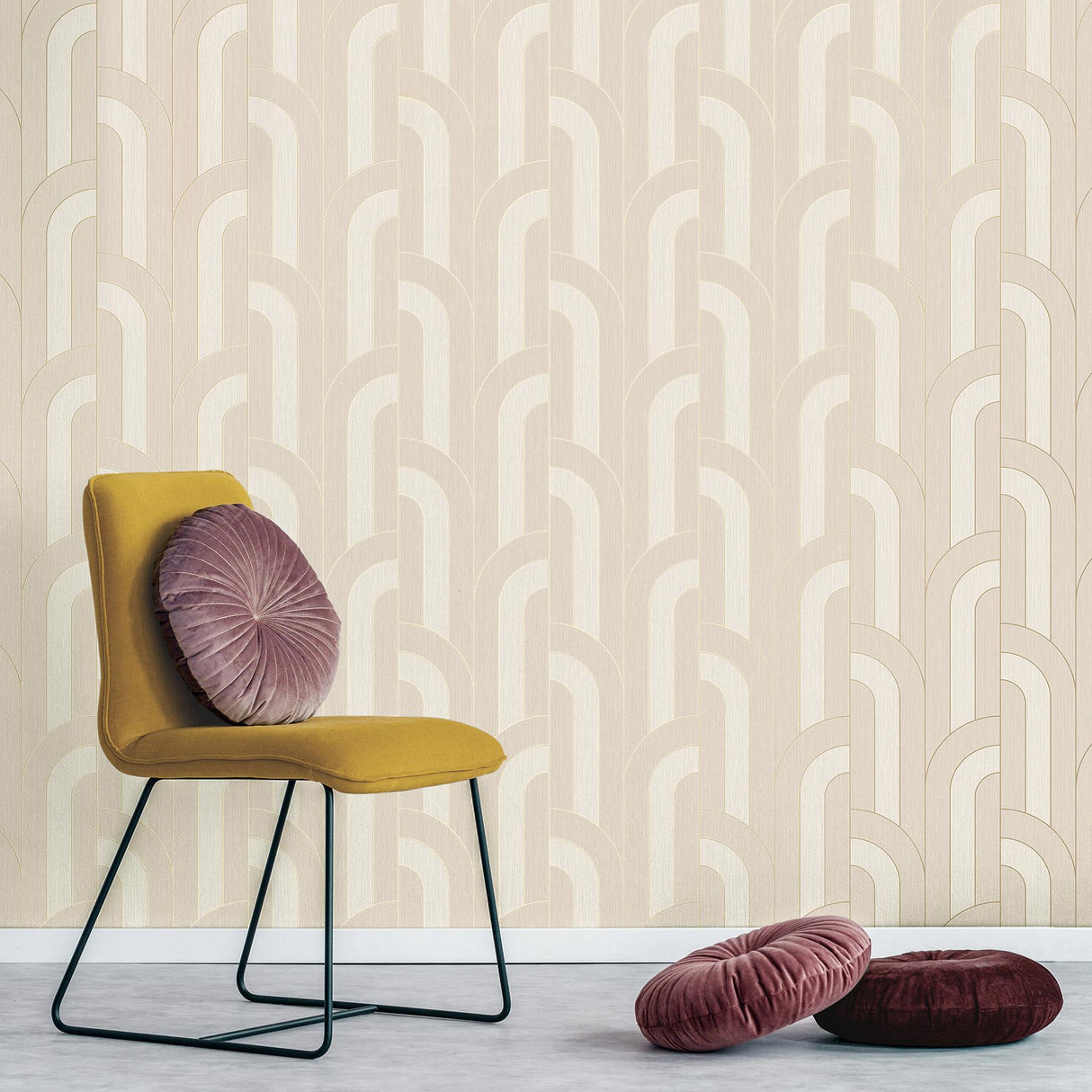 York Ezra Blush Arch Wallpaper