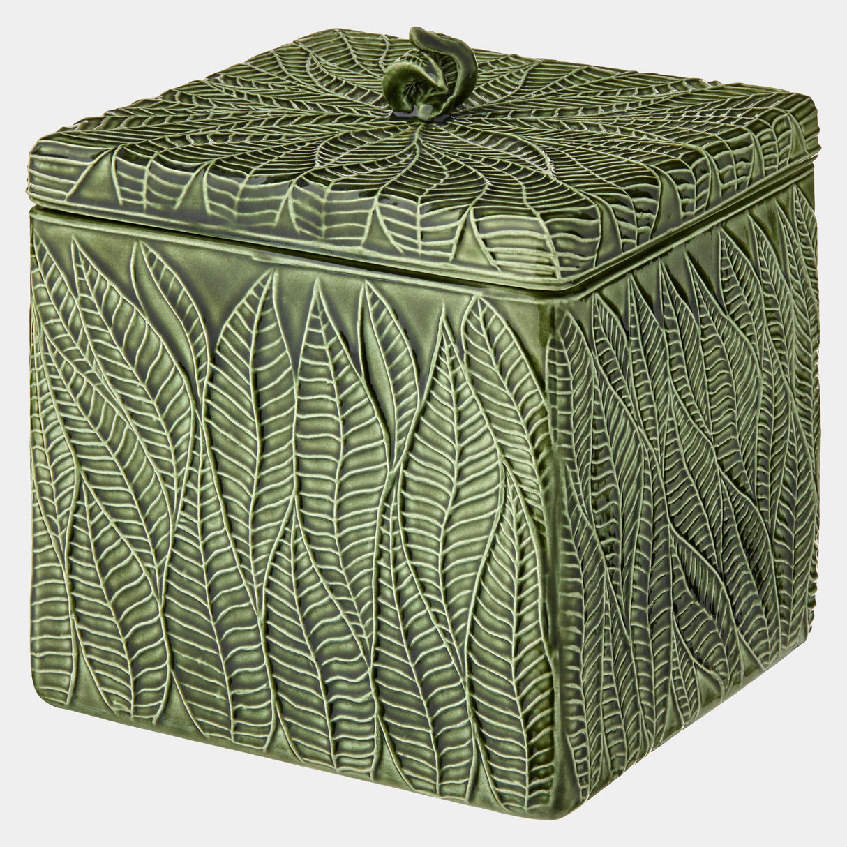 Global Views Foglia Foglia Box-Green-Lg 9"H x 8"W x 8"D Box