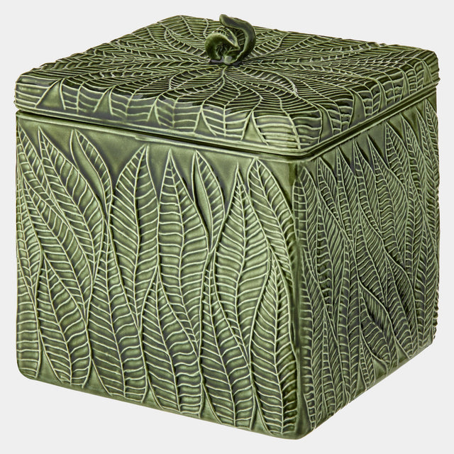 Global Views Foglia Foglia Box-Green-Lg 9"H x 8"W x 8"D Box