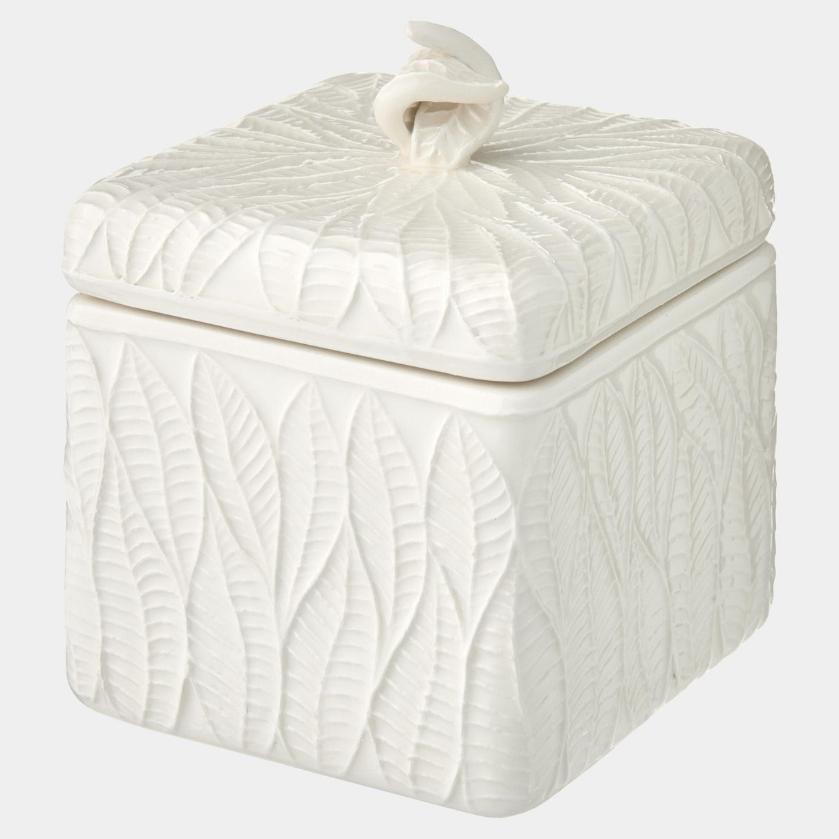 Global Views Foglia Foglia Box-White-Sm 6"H x 5"W x 5"D Box