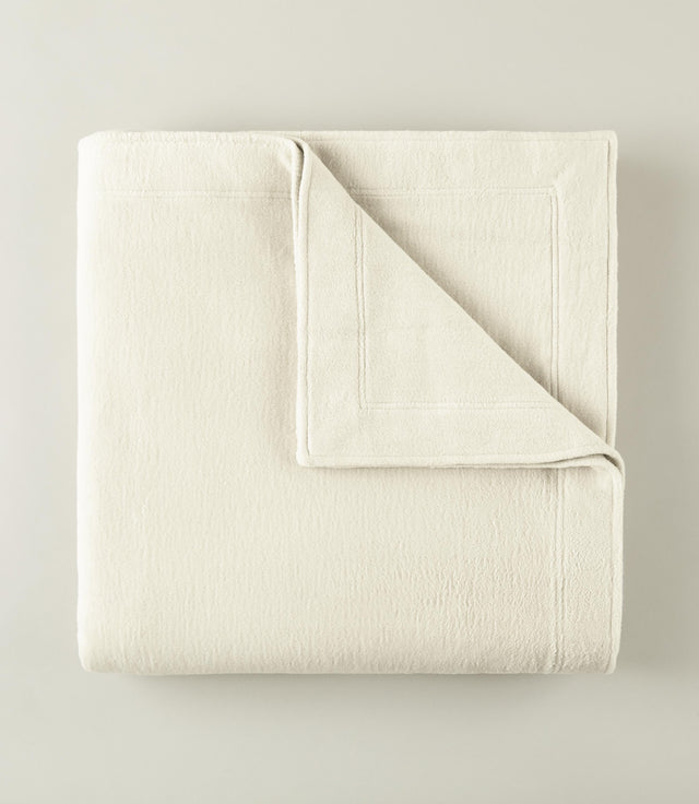 Peacock Alley All Seasons Framed Cotton Blanket NATURAL