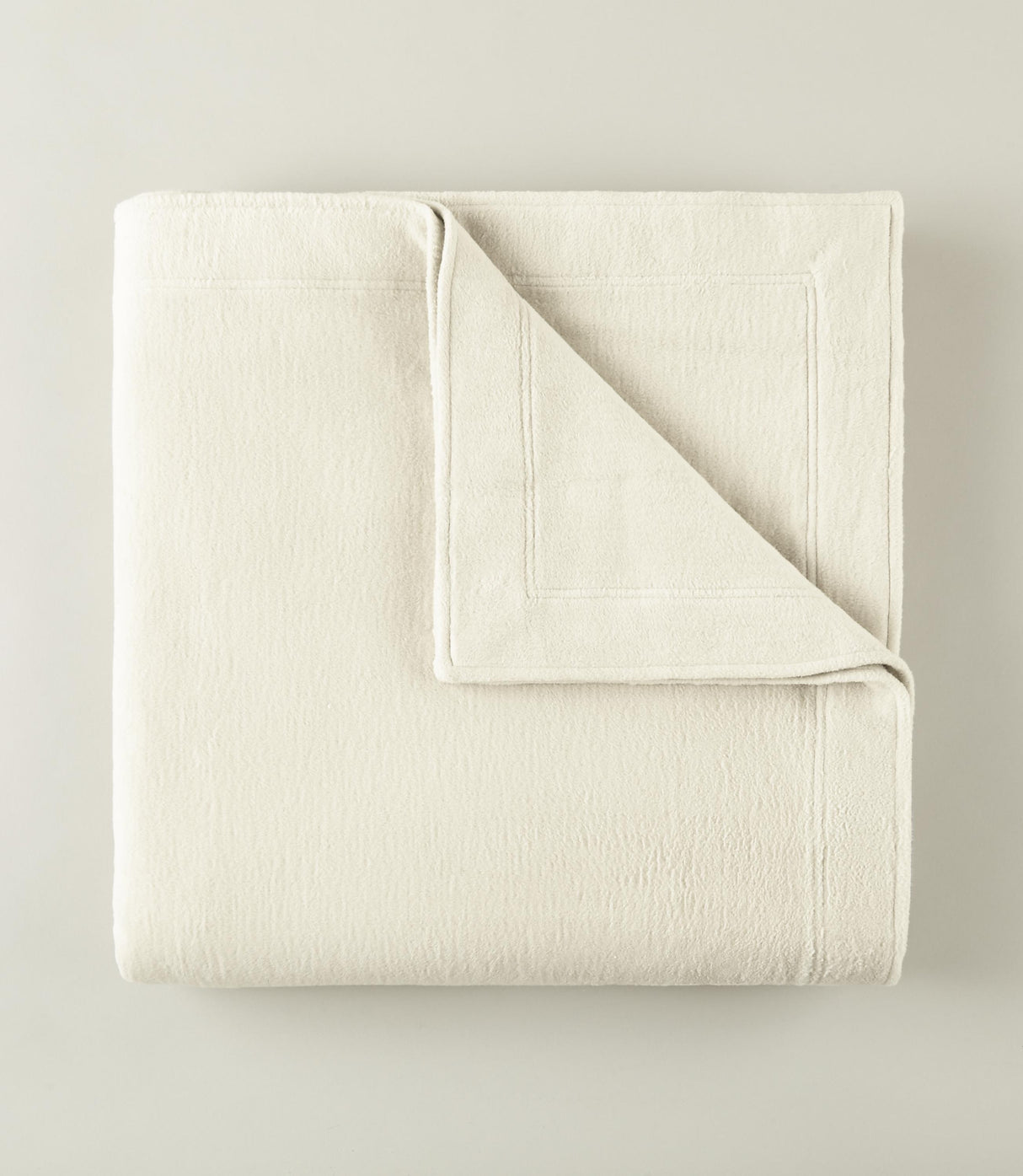 Peacock Alley All Seasons Framed Cotton Blanket QUEEN NATURAL