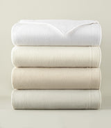 Peacock Alley All Seasons Framed Cotton Blanket THROW NATURAL