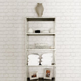 Advantage Chugach White Whitewashed Brick Wallpaper