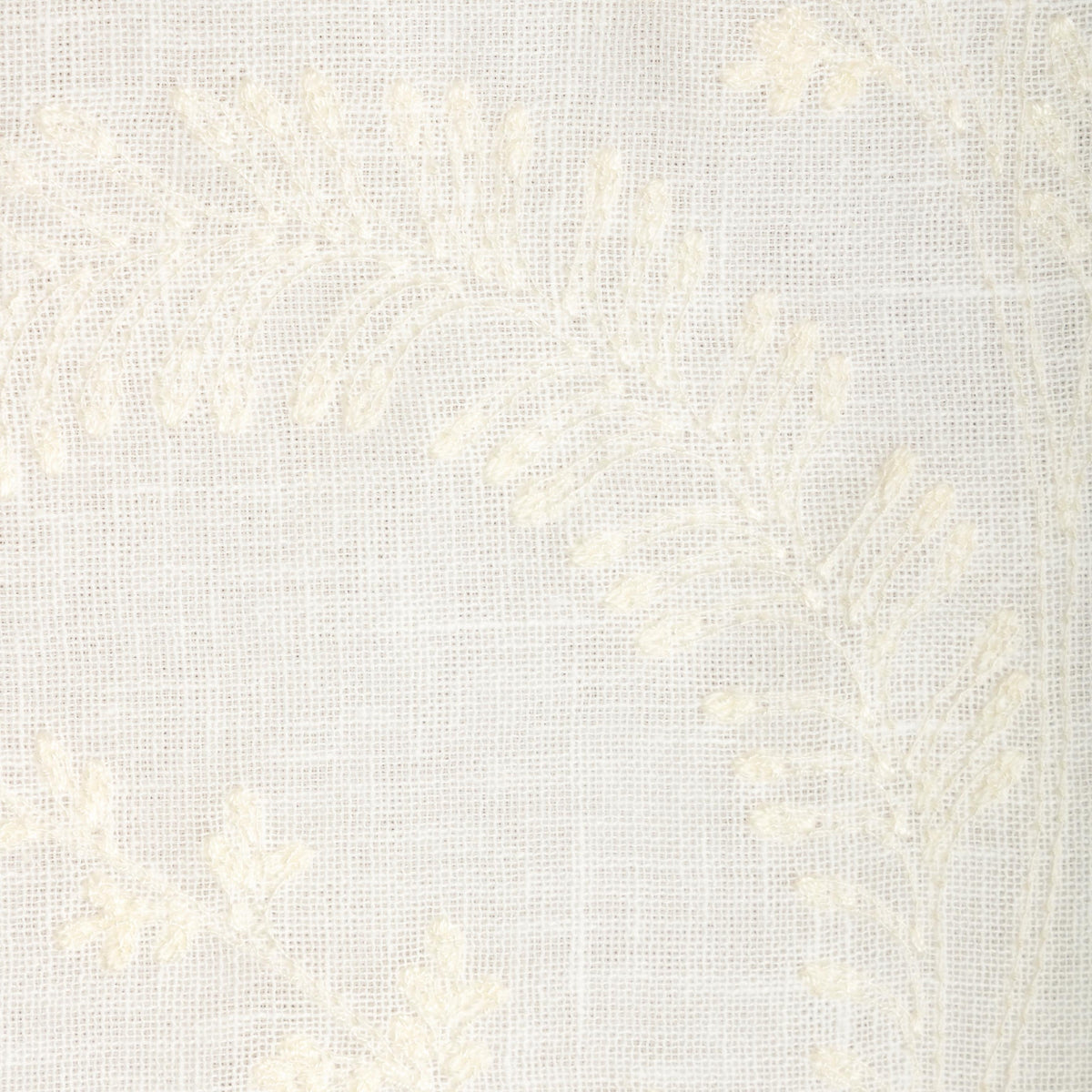 Lee Jofa EVERLY EMB IVORY Drapery Fabric