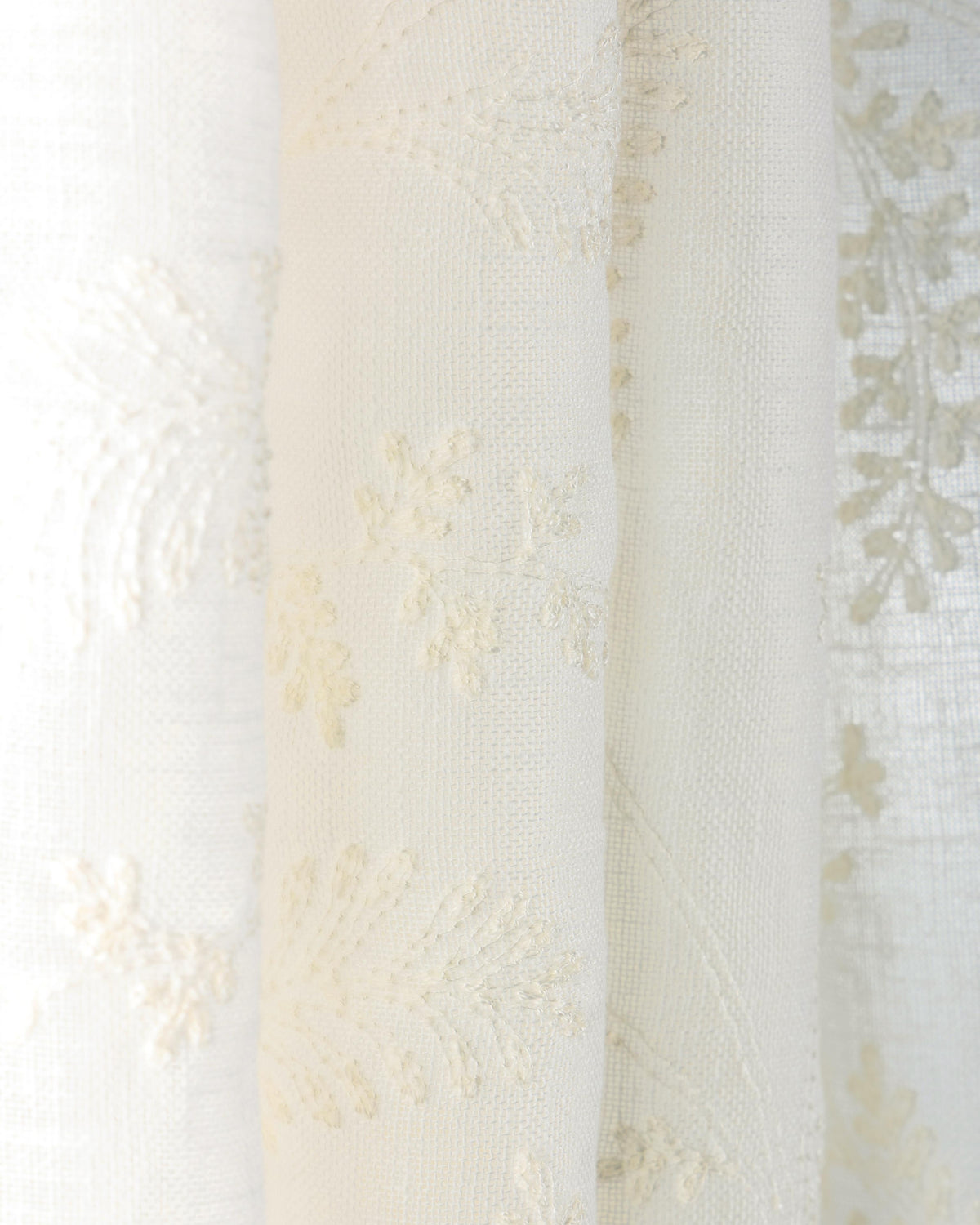 Lee Jofa EVERLY EMB IVORY Drapery Fabric