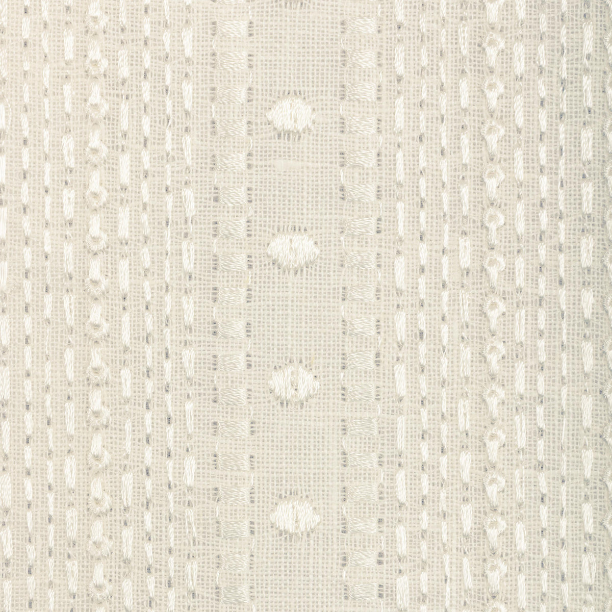 Lee Jofa LINA EMB WHITE Drapery Fabric