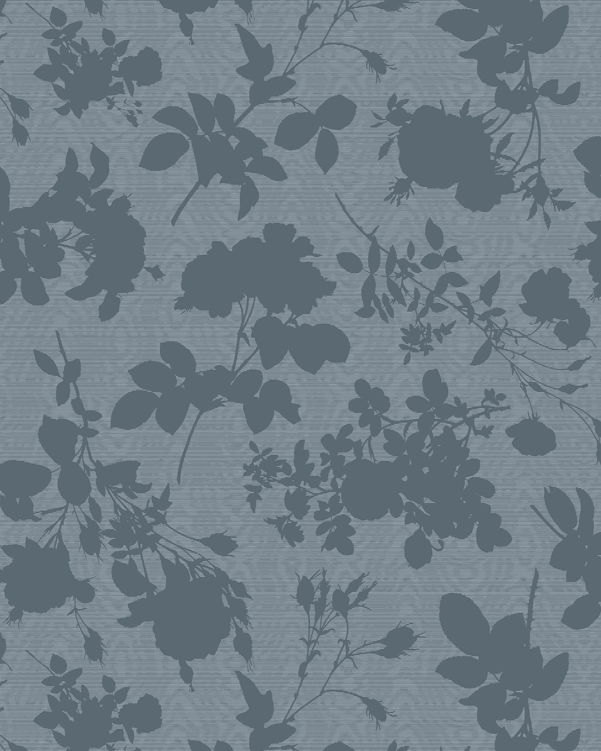 Cole & Son ABSENCE OF ROSES MOIRE PEWTER Wallpaper