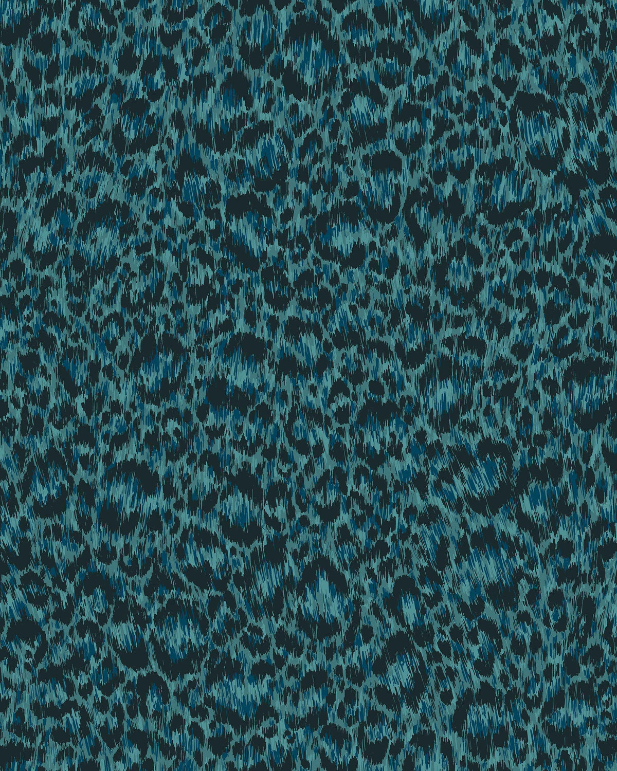 Cole & Son HAND-PAINTED LEOPARD TEAL Wallpaper