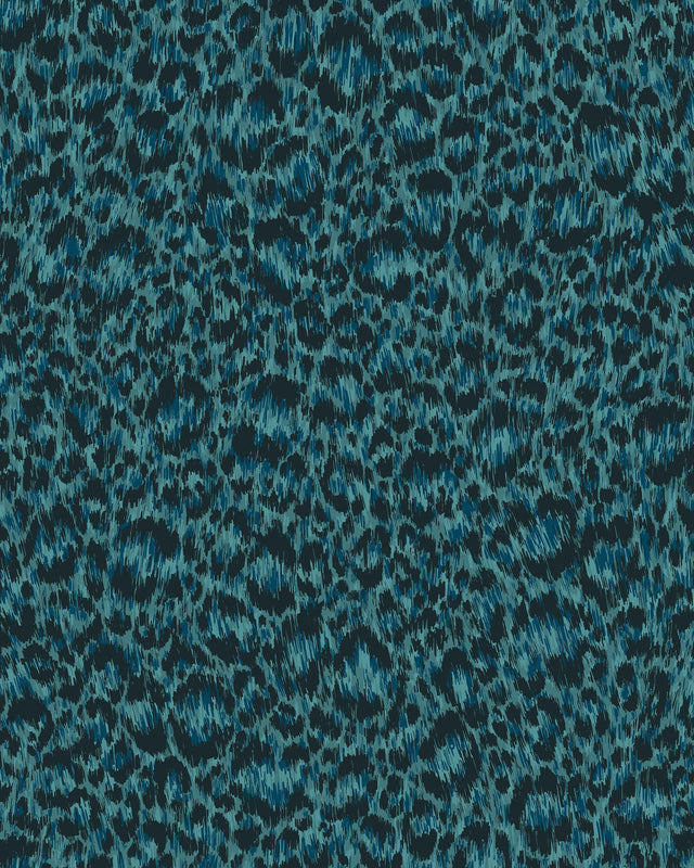 Cole & Son HAND-PAINTED LEOPARD TEAL Wallpaper