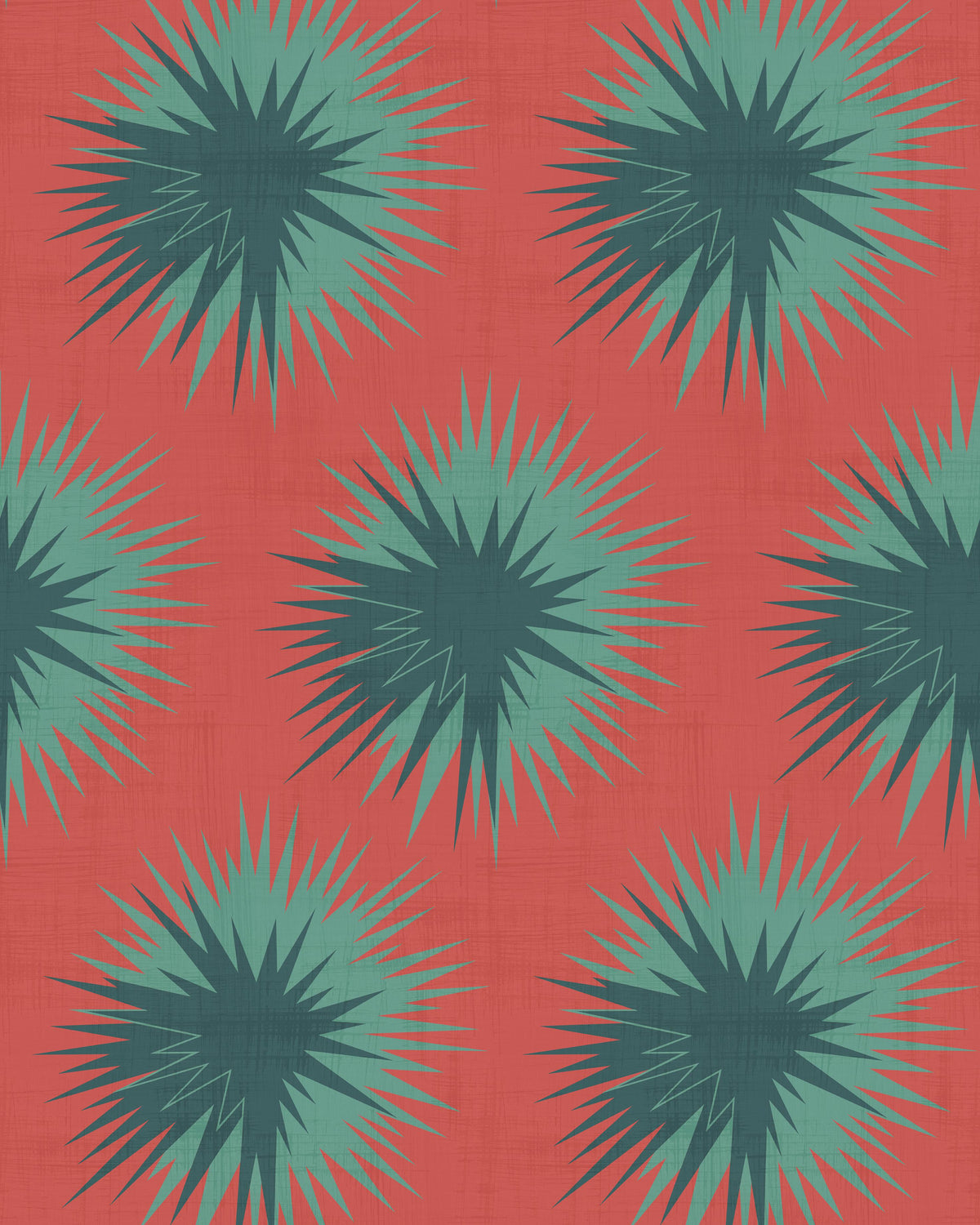 Cole & Son SOFT THISTLE BLOOD ORANGE Wallpaper
