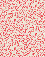 Cole & Son RAINFOREST SQUIGGLE CRIMSON Wallpaper