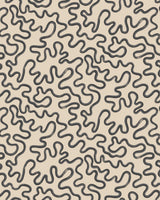 Cole & Son RAINFOREST SQUIGGLE CHARCOAL Wallpaper