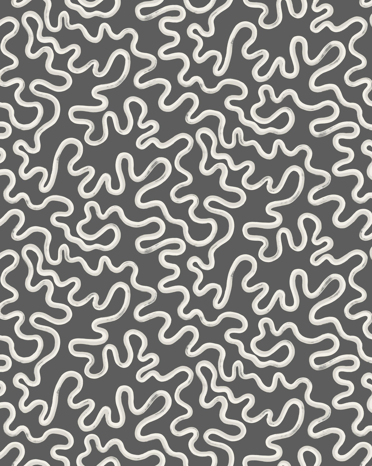 Cole & Son RAINFOREST SQUIGGLE GREY Wallpaper