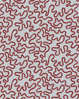 Cole & Son RAINFOREST SQUIGGLE ROUGE Wallpaper
