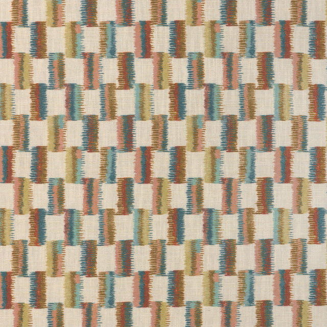 Lee Jofa BRUSHSTROKE RUST/TEAL Fabric