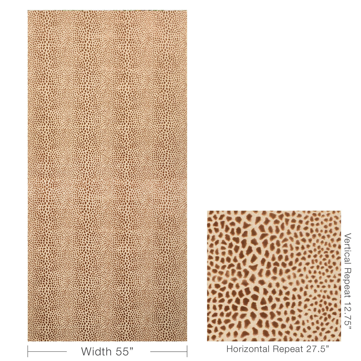 Lee Jofa CHEETAH VELVET TERRA Upholstery Fabric