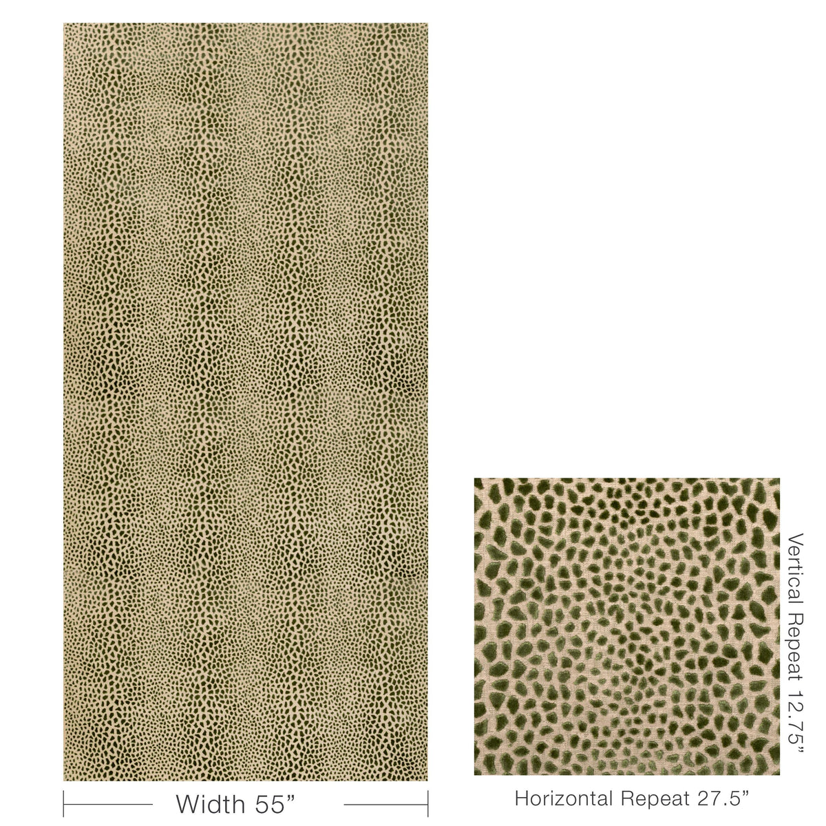 Lee Jofa CHEETAH VELVET MOSS Upholstery Fabric