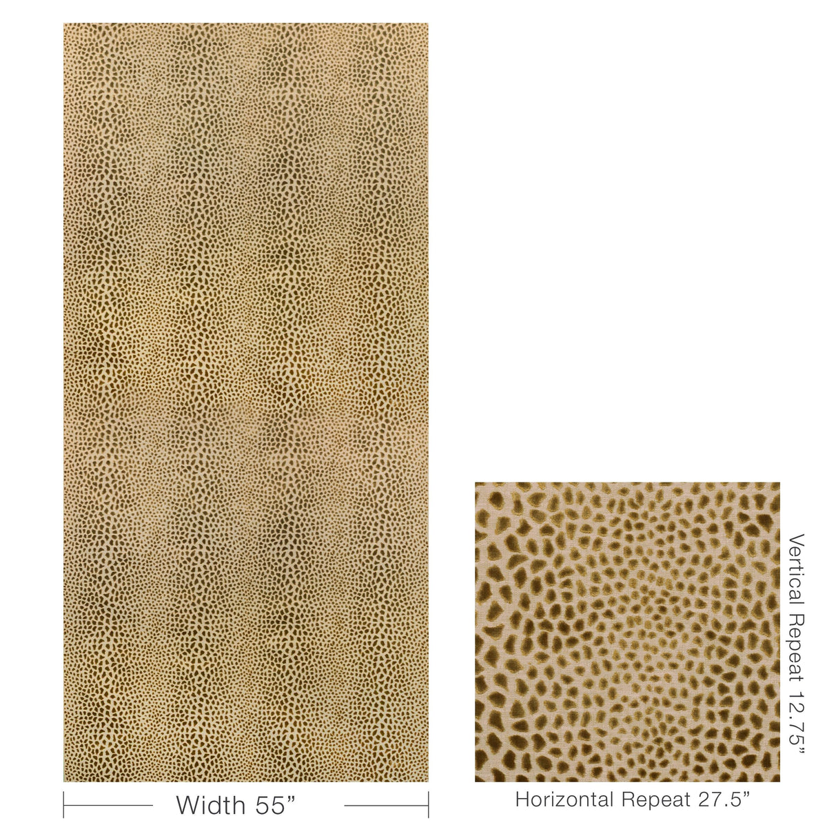 Lee Jofa CHEETAH VELVET OCHRE Upholstery Fabric