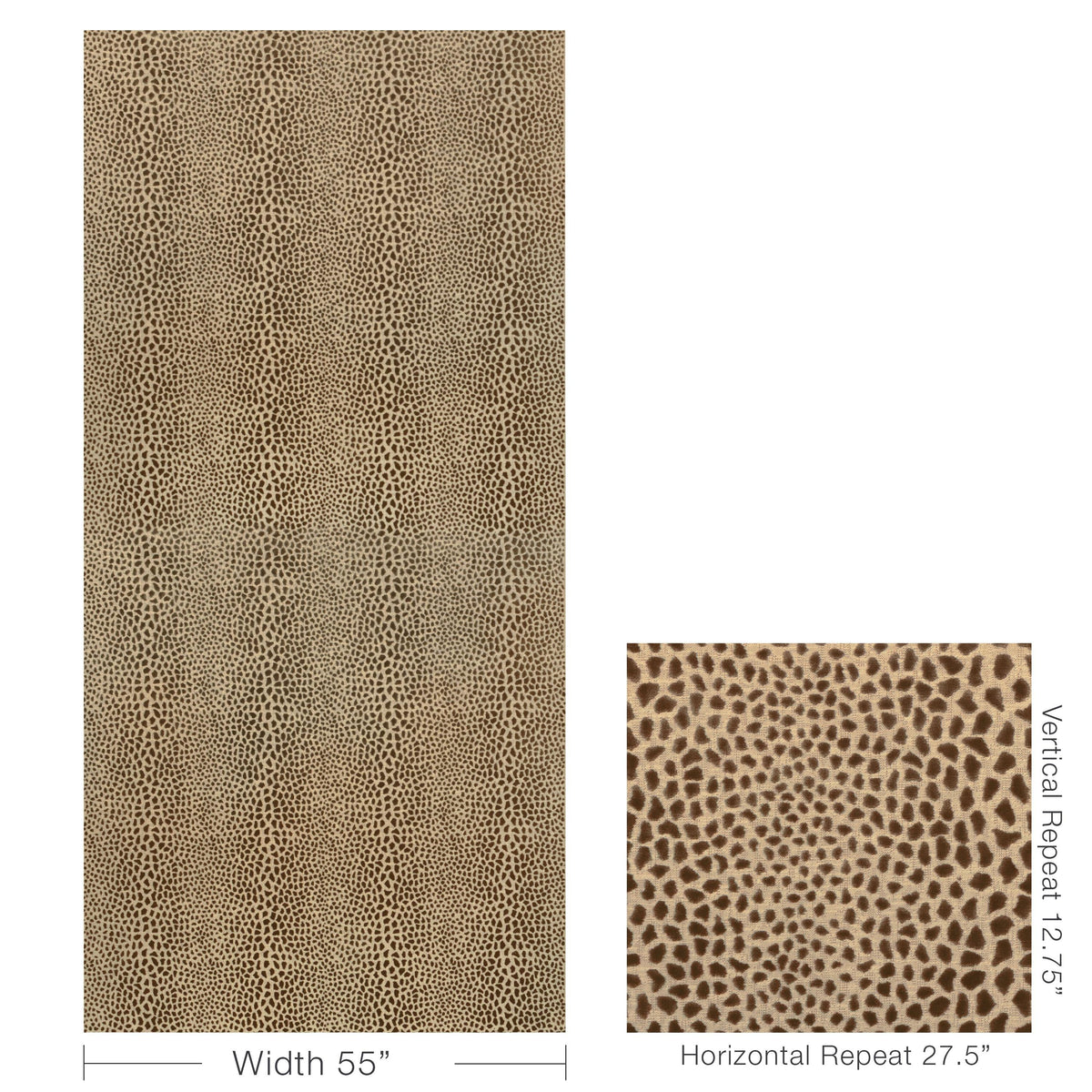 Lee Jofa CHEETAH VELVET UMBER Upholstery Fabric