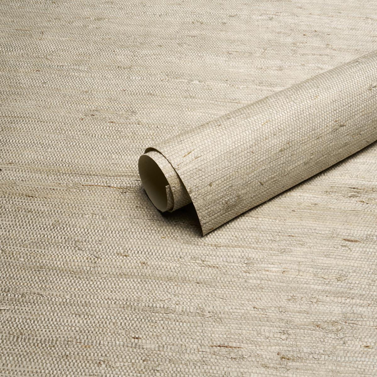 Schumacher Han Arrowroot Silver Wallpaper