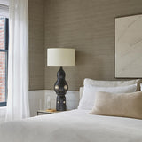 Schumacher Han Arrowroot Silver Wallpaper