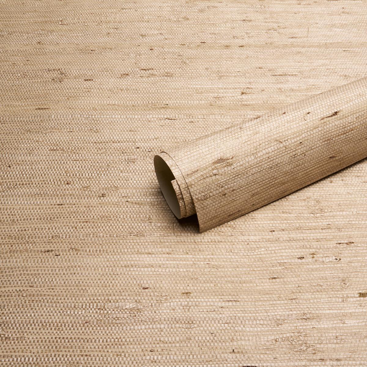 Schumacher Han Arrowroot Taupe Wallpaper