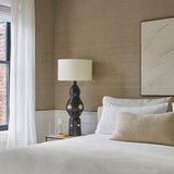 Schumacher Han Arrowroot Taupe Wallpaper