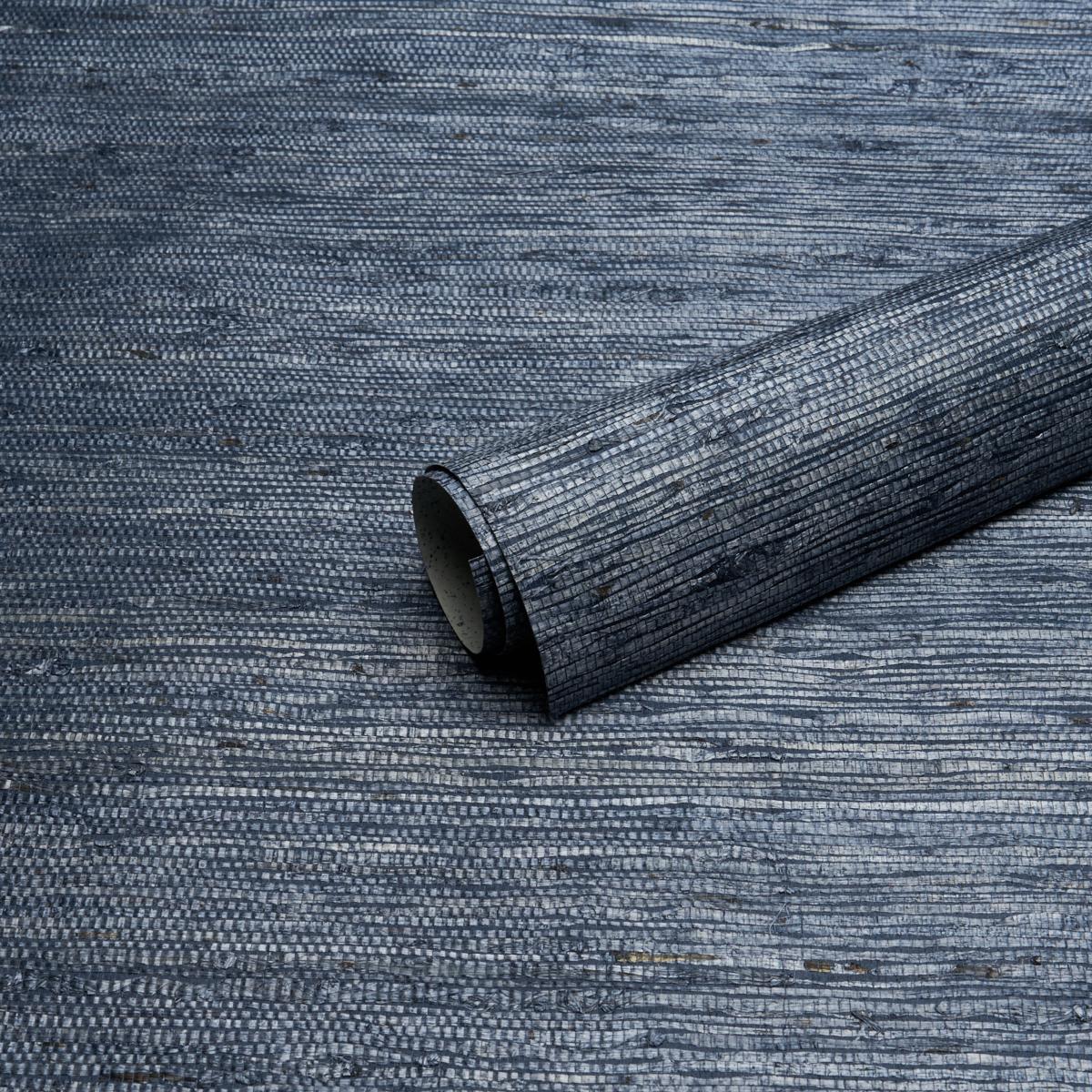 Schumacher Han Arrowroot Indigo Wallpaper