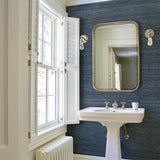 Schumacher Han Arrowroot Indigo Wallpaper