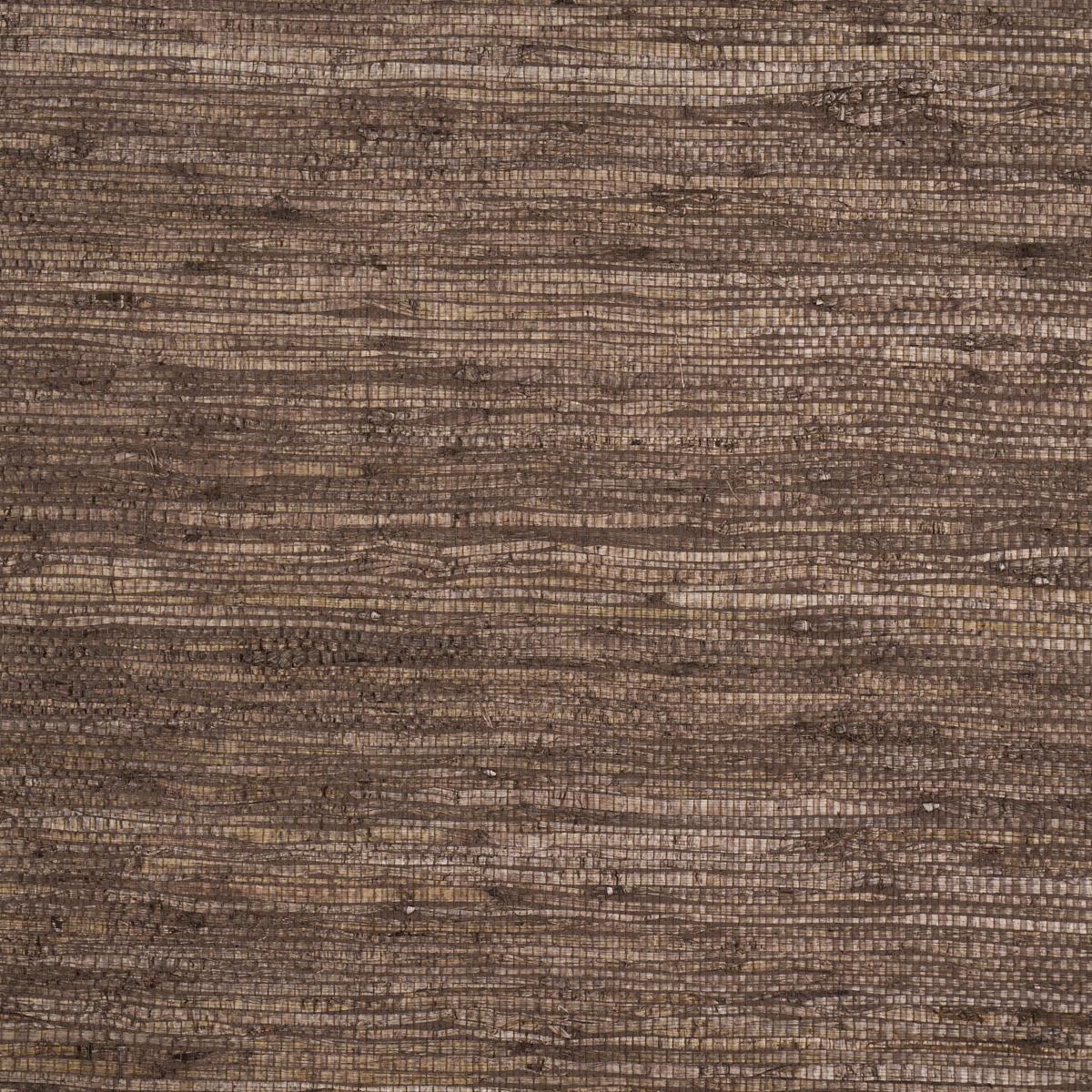 Schumacher Han Arrowroot Brown Wallpaper