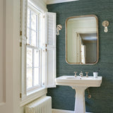Schumacher Han Arrowroot Teal Wallpaper