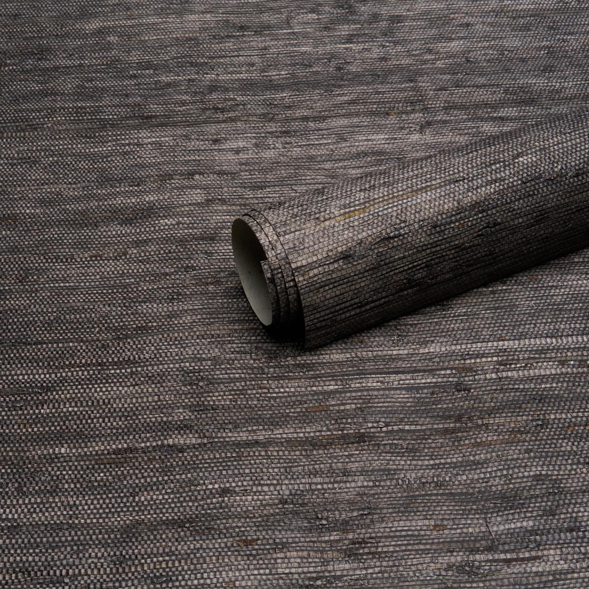 Schumacher Han Arrowroot Charcoal Wallpaper