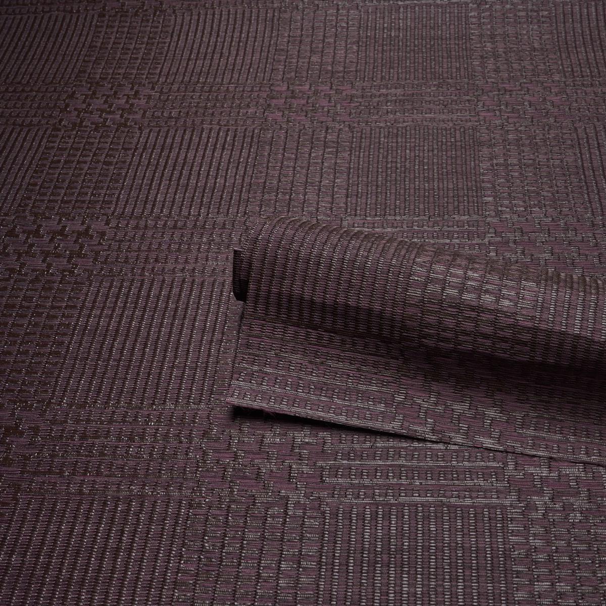 Schumacher Fuzzy Plaid Merlot Wallpaper
