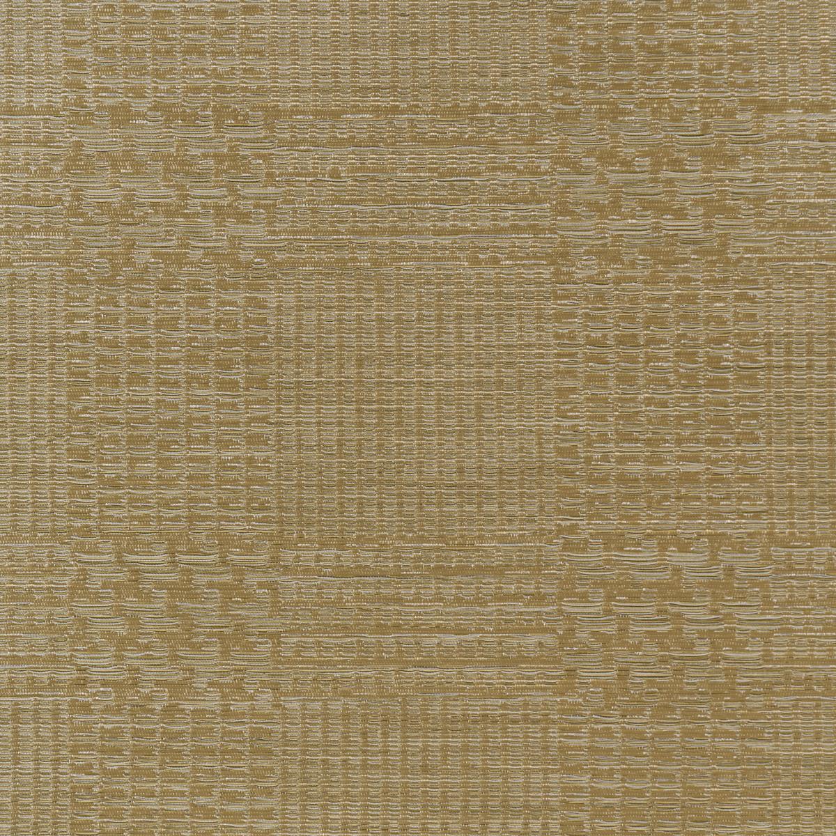 Schumacher Fuzzy Plaid Antique Gold Wallpaper
