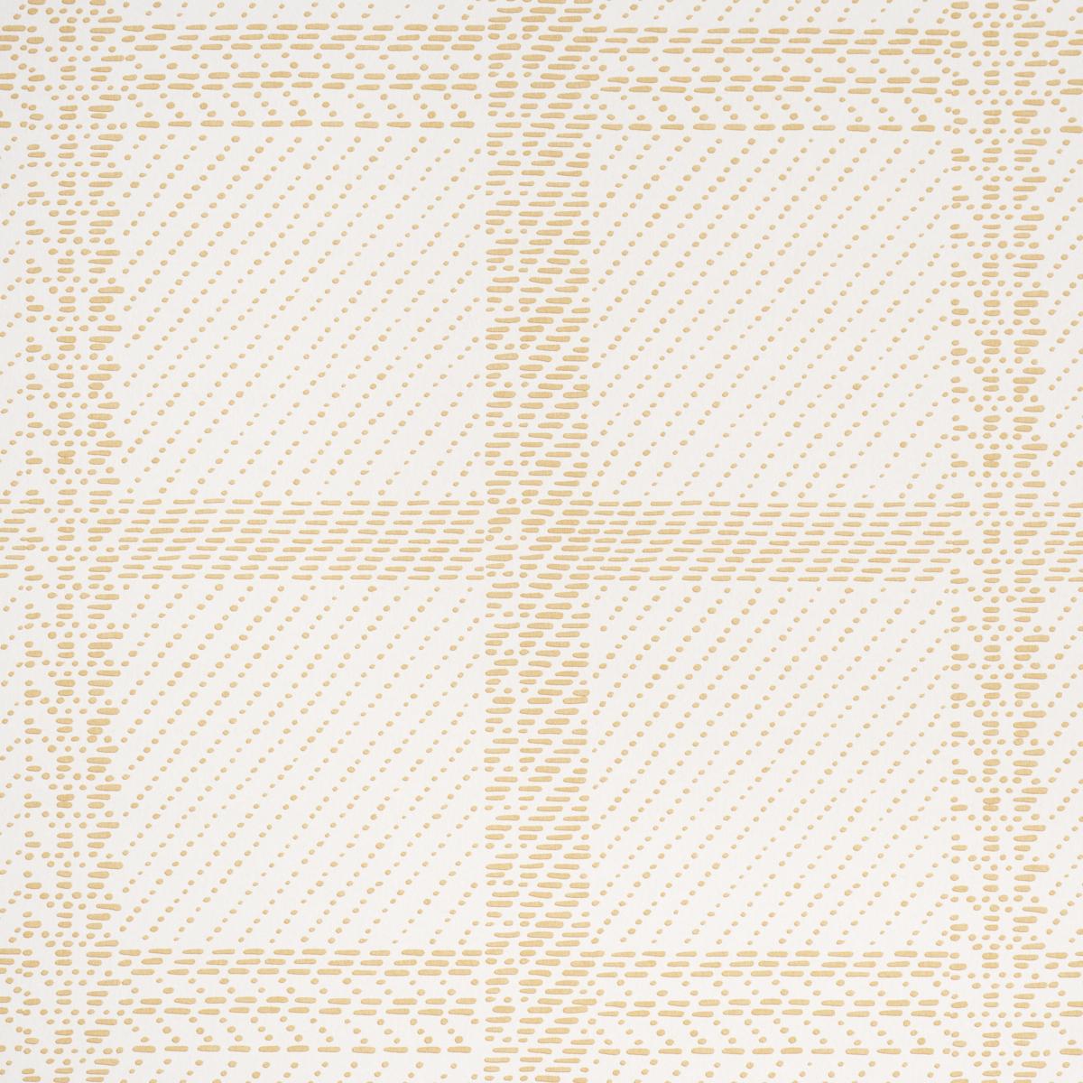 Schumacher Vibrato Plaid Antique Gold Wallpaper